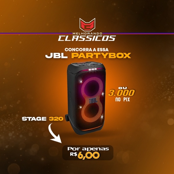17ª - JBL PARTYBOX OU R$ 3.000,00 NO PIX!!